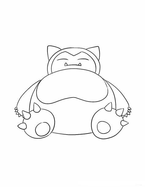 Ilmainen Snorlax Värityskuva