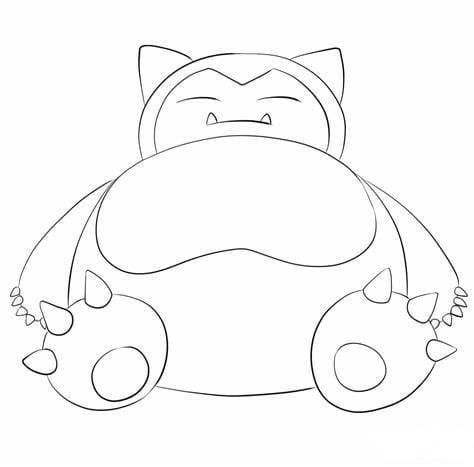 Snorlax lapsille Värityskuva