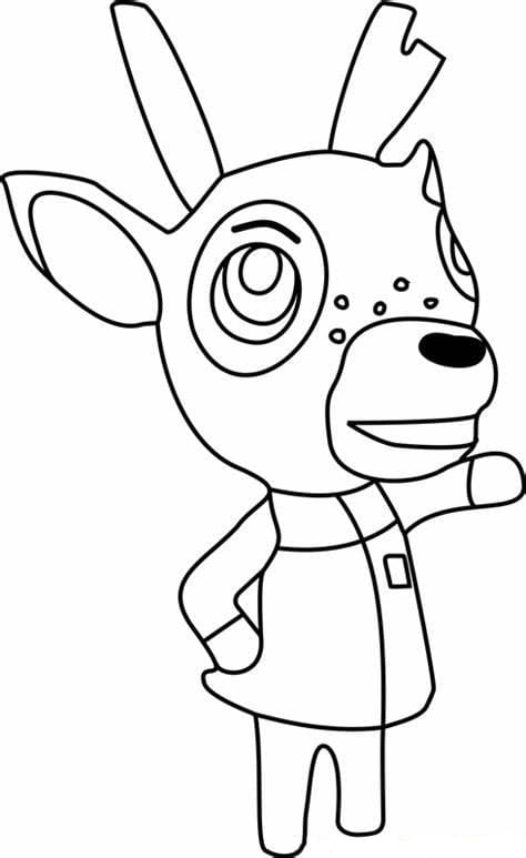 Söpö Animal Crossing -kuva Värityskuva