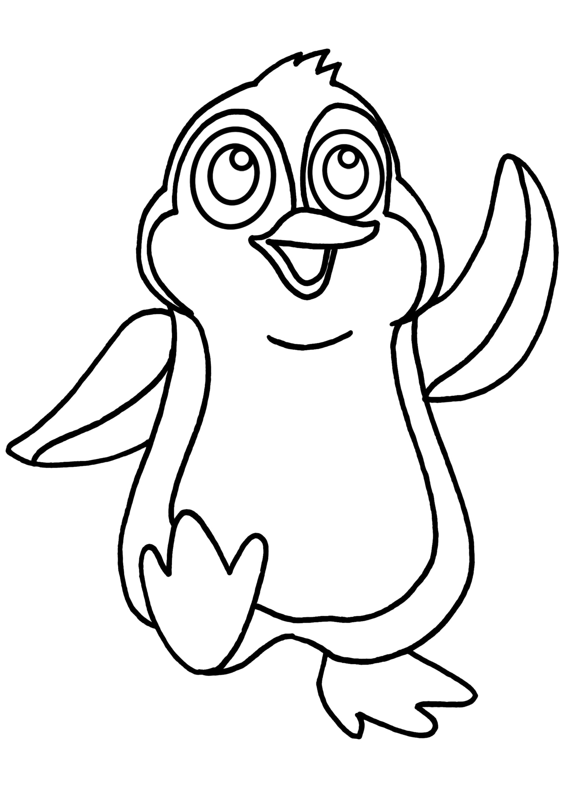 Söpö pingviinikuva Värityskuva