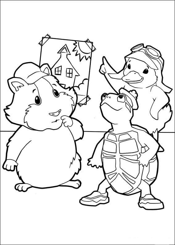 Söpöjä lemmikkejä Värityskuva