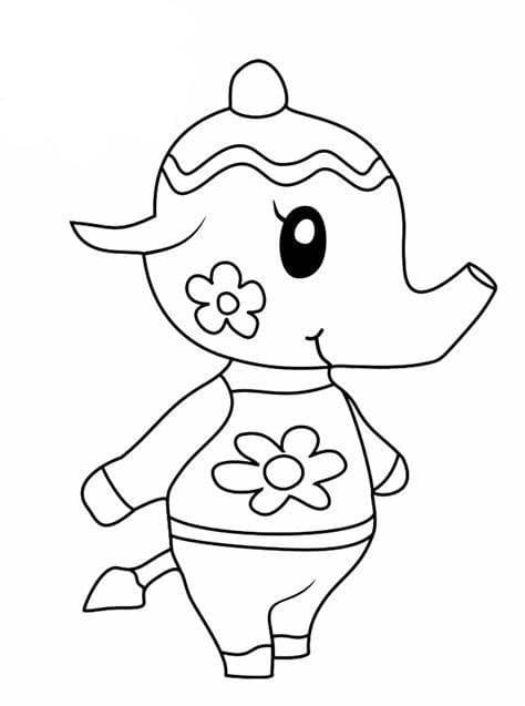 Tulostettava Animal Crossing -kuva Värityskuva