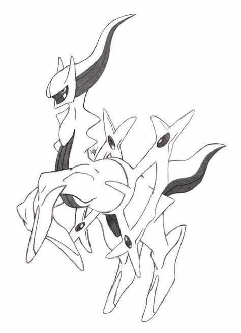 Tulostettava Arceus Värityskuva