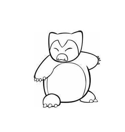 Vakava Snorlax Värityskuva