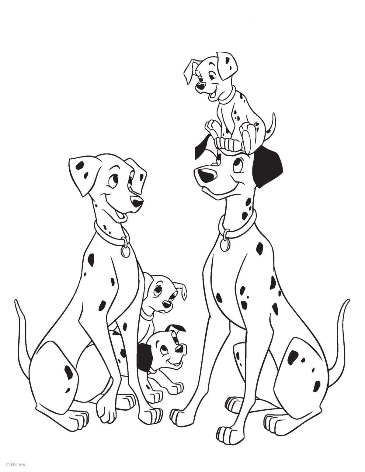 101 dalmatialaista coloring pages