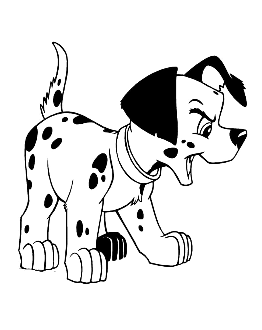 Vihainen dalmatialainen Värityskuva