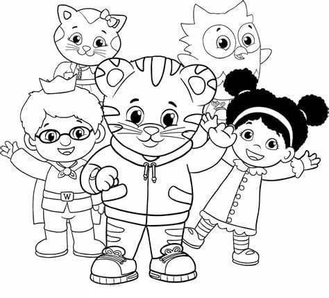 Daniel Tiger Image Värityskuva