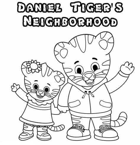 Print Daniel Tiger Värityskuva