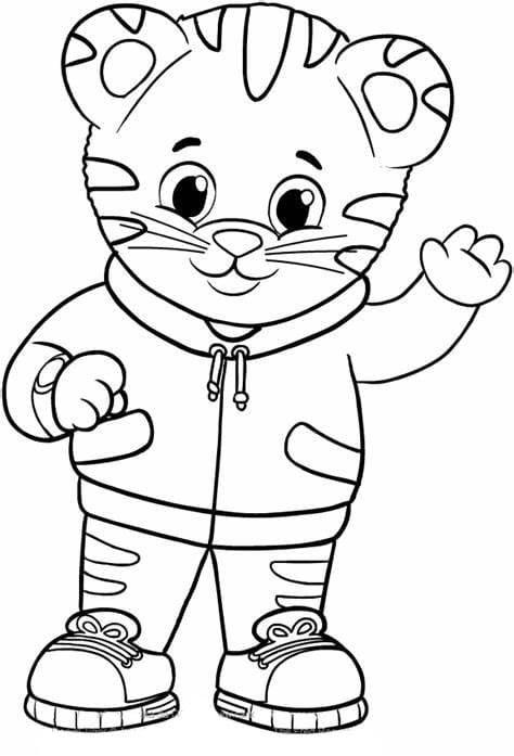 Print Daniel Tiger Image Värityskuva