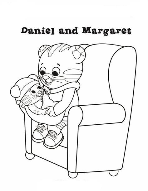 Printable Daniel Tiger Värityskuva