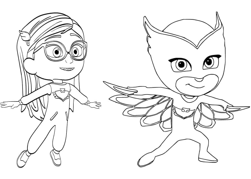 Amaya Owletten PJ Masks Värityskuva