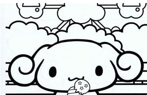 Cinnamoroll pää Värityskuva