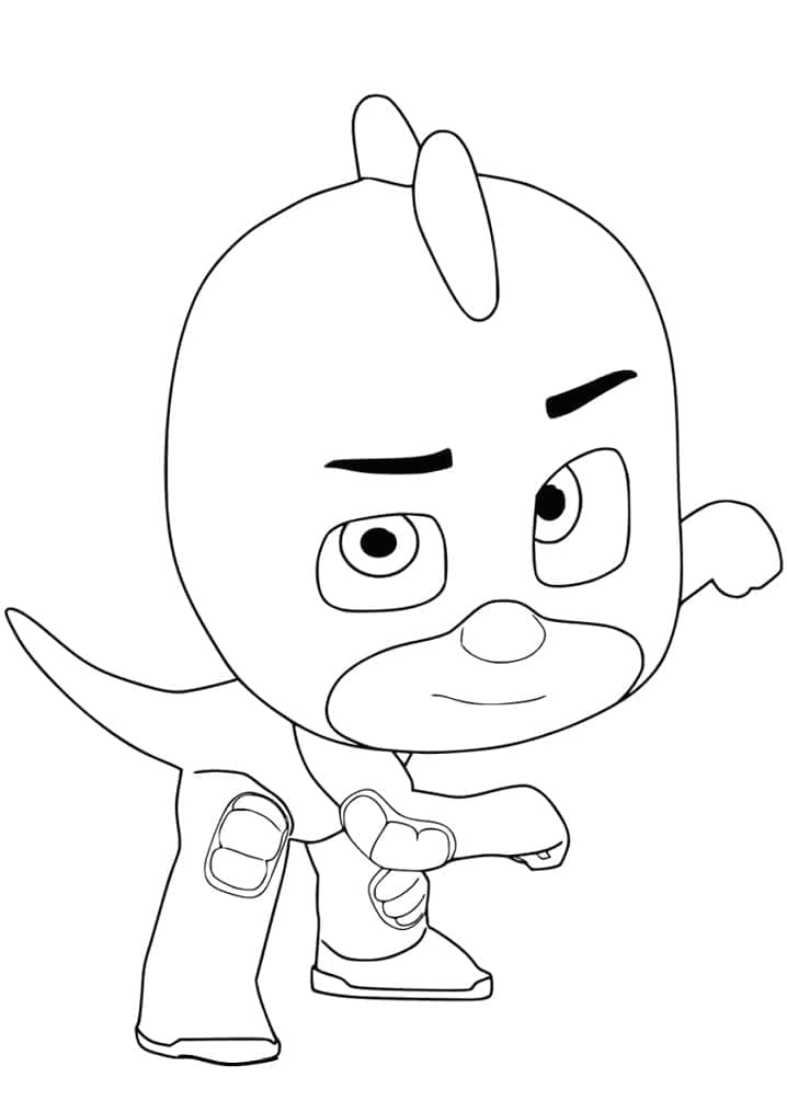 Gekko alkaen PJ Masks Värityskuva