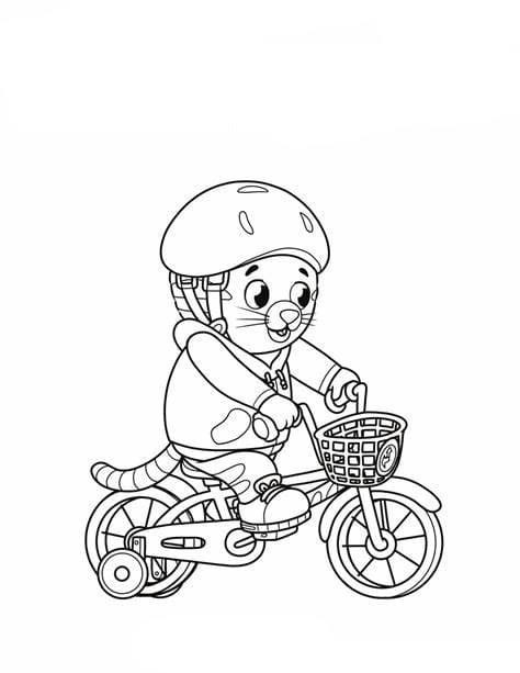 happy Daniel Tiger Värityskuva