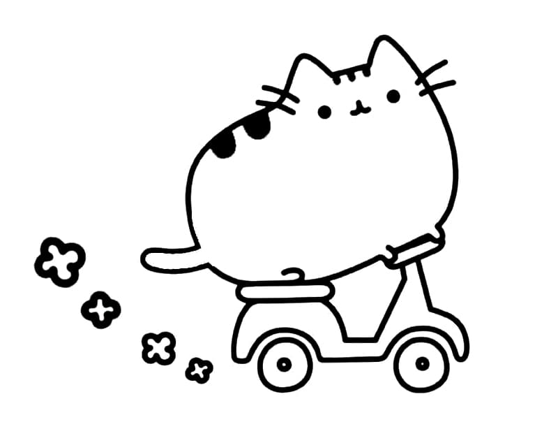 Hauska Pusheen Värityskuva