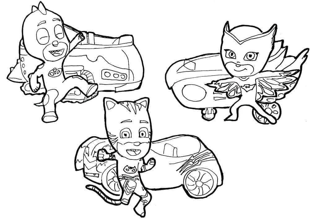 Hienot PJ Masks Värityskuva