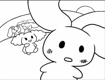 Ilmainen Cinnamoroll Outline Värityskuva