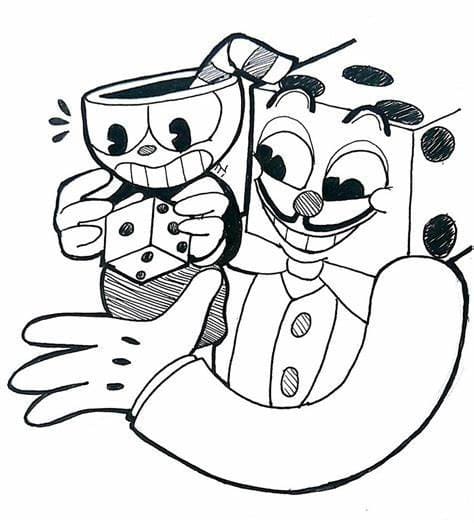 Ilmainen Cuphead-kuva Värityskuva