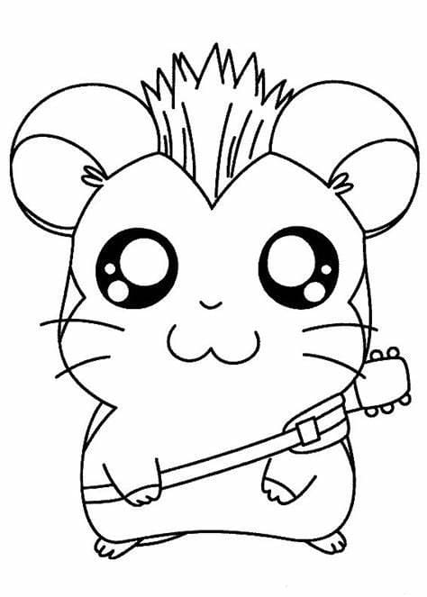 Ilmainen hamsterikuva ääriviivat Värityskuva