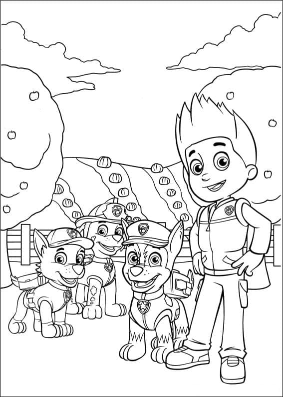 Ilmainen Tulostettava Paw Patrol Värityskuva
