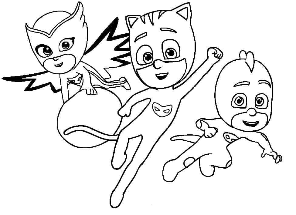 Ilmaiset PJ Masks Värityskuva