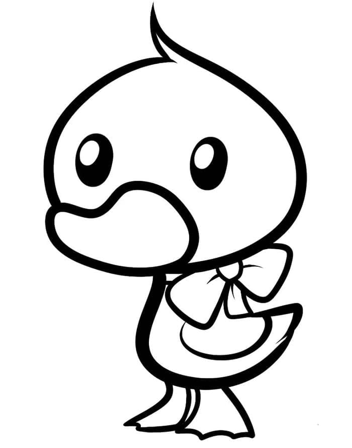 Kawaii ankanpoikanen Värityskuva