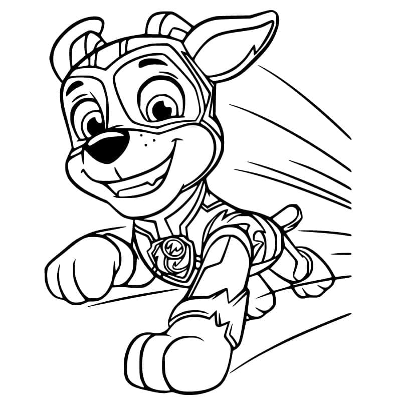 Mahtava Jäljittäjä Paw Patrol Värityskuva
