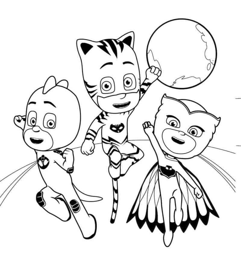 PJ Masks 9 Värityskuva