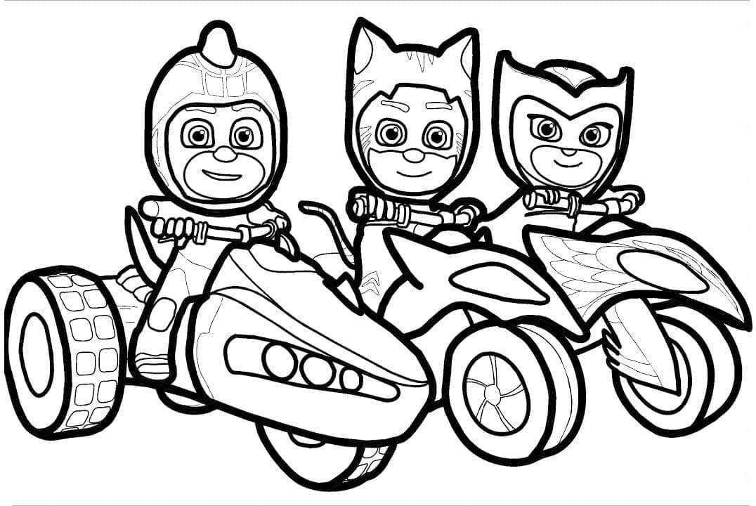 PJ Masks Tiimi Värityskuva