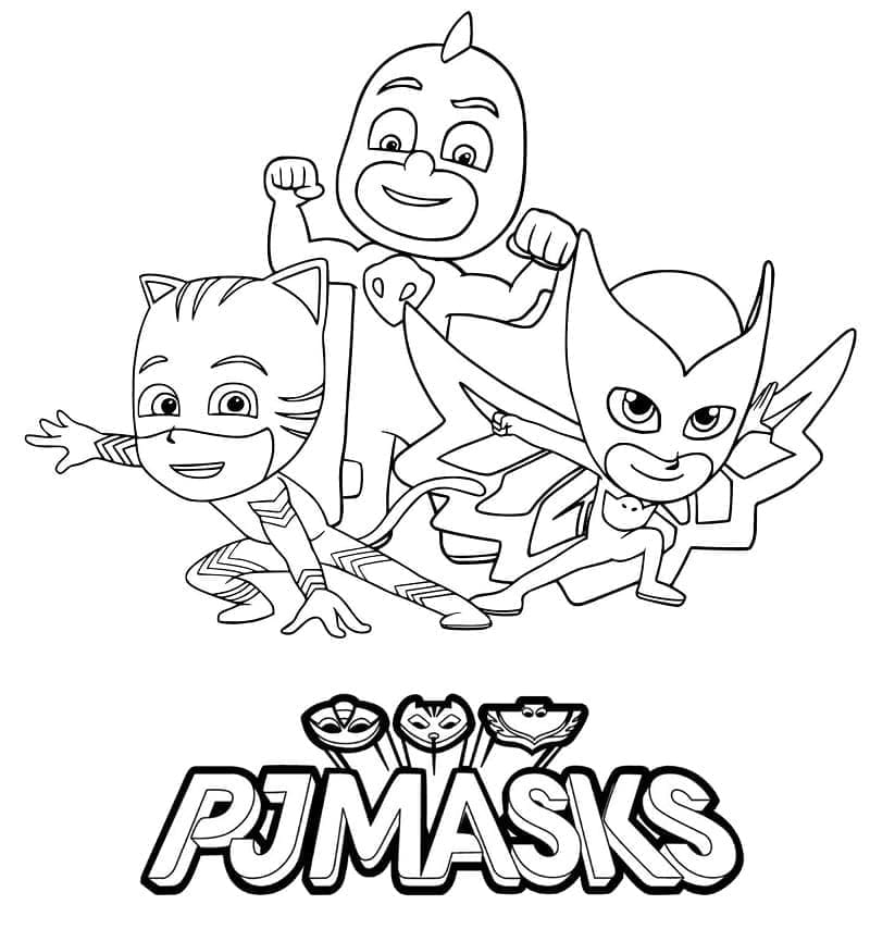 PJ Masks Tulostettava Värityskuva