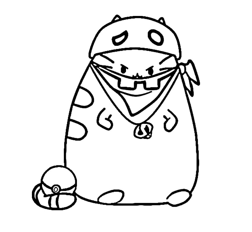Pokemon Pusheen Värityskuva