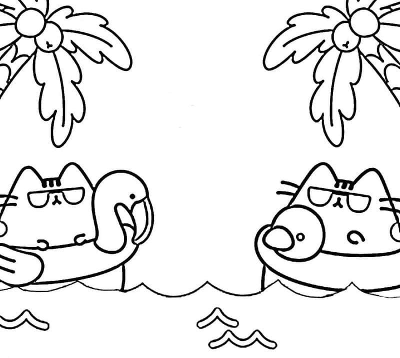 Pusheen 1 Värityskuva
