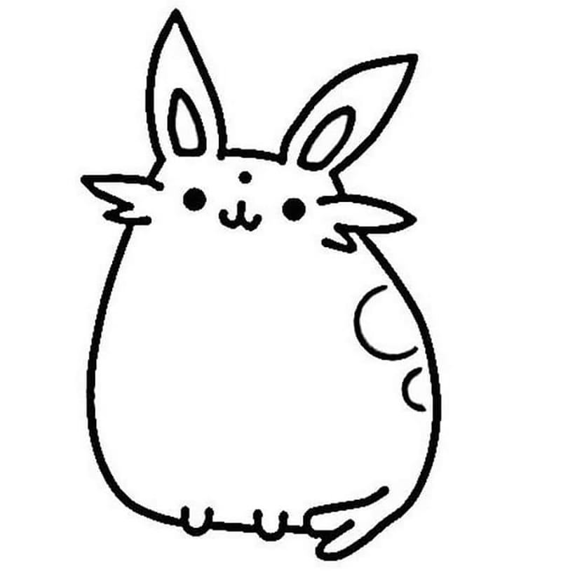 Pusheen Pokemon Värityskuva