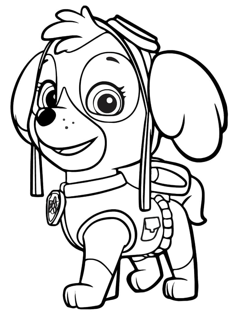 Skye Paw Patrolilta Värityskuva