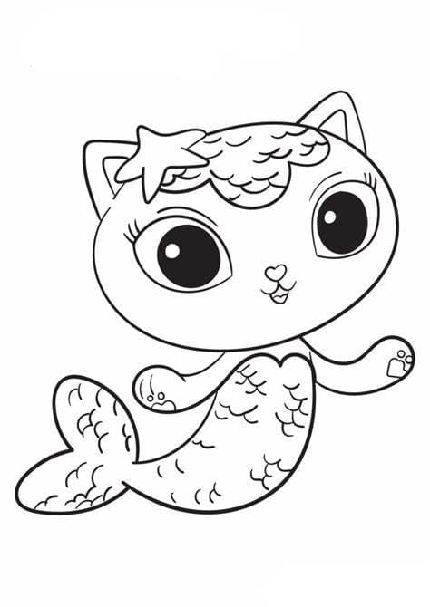 Söpö Gabbyn nukketalo Gabi's Cat House Värityskuva