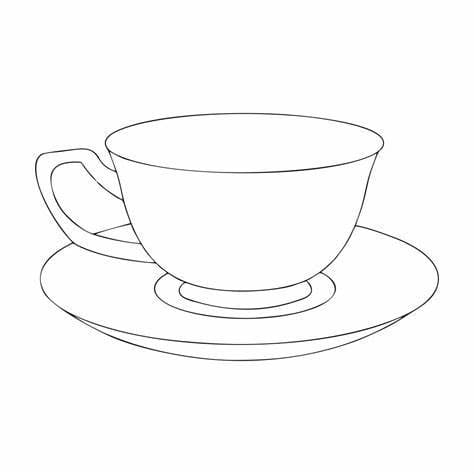 Tulostettava kuppi kuva Värityskuva