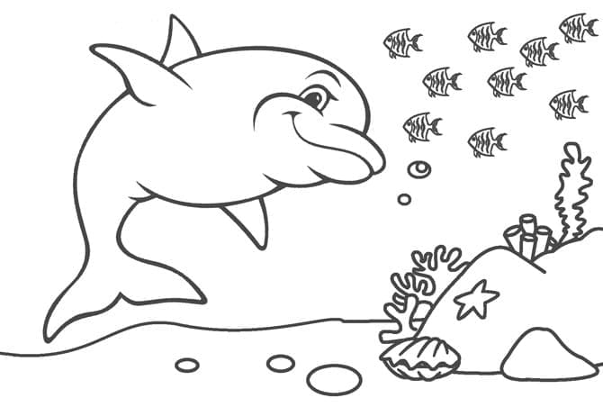 Delfiini coloring pages