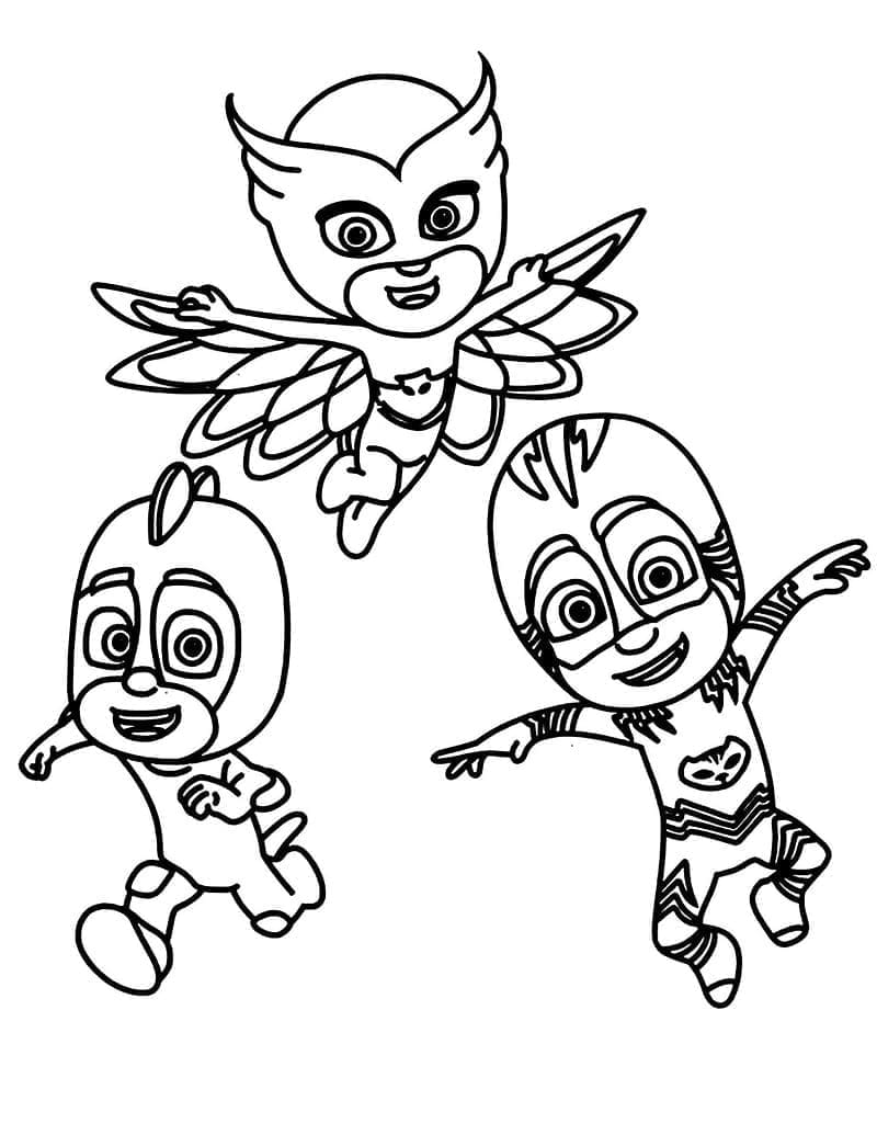 Upeat PJ Masks Värityskuva