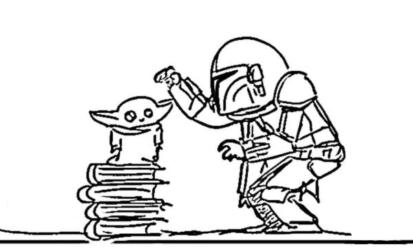 Baby yoda 1 Värityskuva