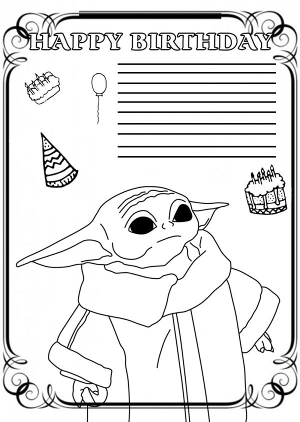 Ole viisas kuin Yoda! Värityskuva
