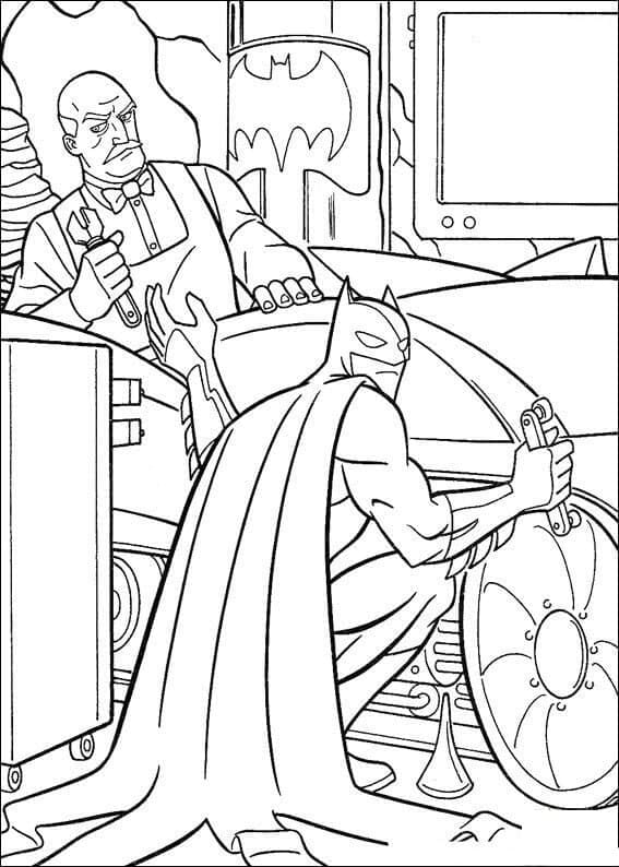 Alfred ja Batman Värityskuva