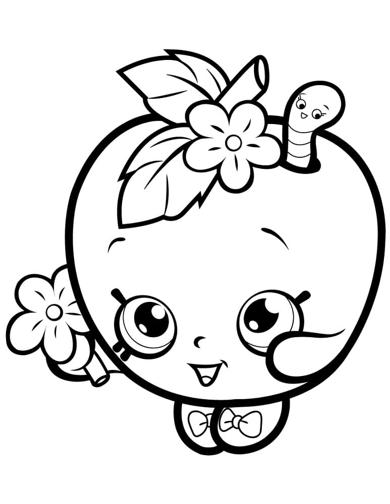 Apple Blossom Shopkins Värityskuva