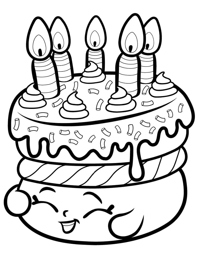 Cake Wishes Shopkins Värityskuva