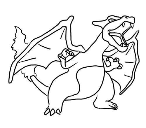 Charizard Ilmainen Tulostettava Värityskuva