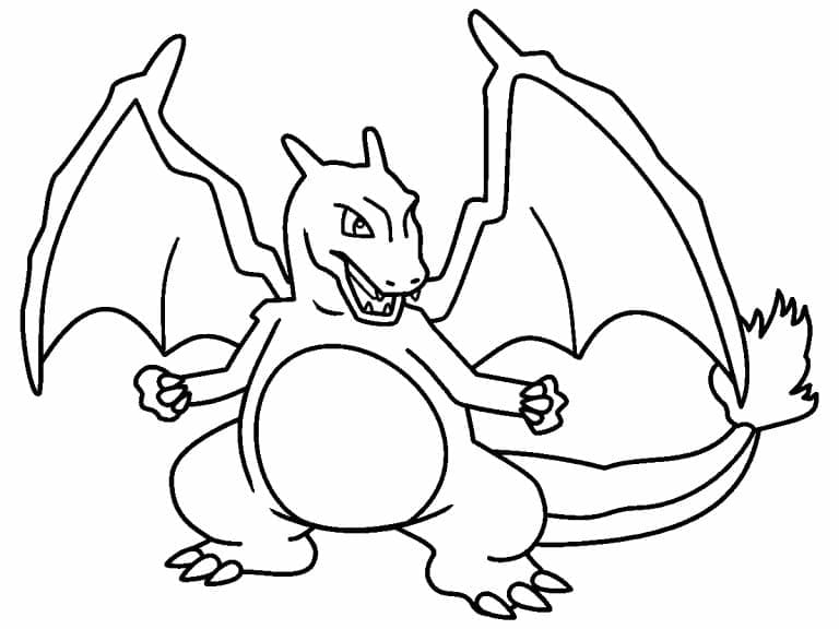 Charizard Pokemon tulostettava Värityskuva