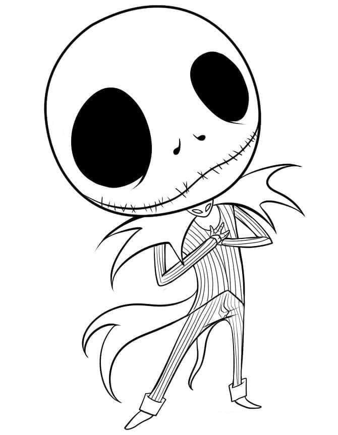 Chibi Jack Skelington Värityskuva