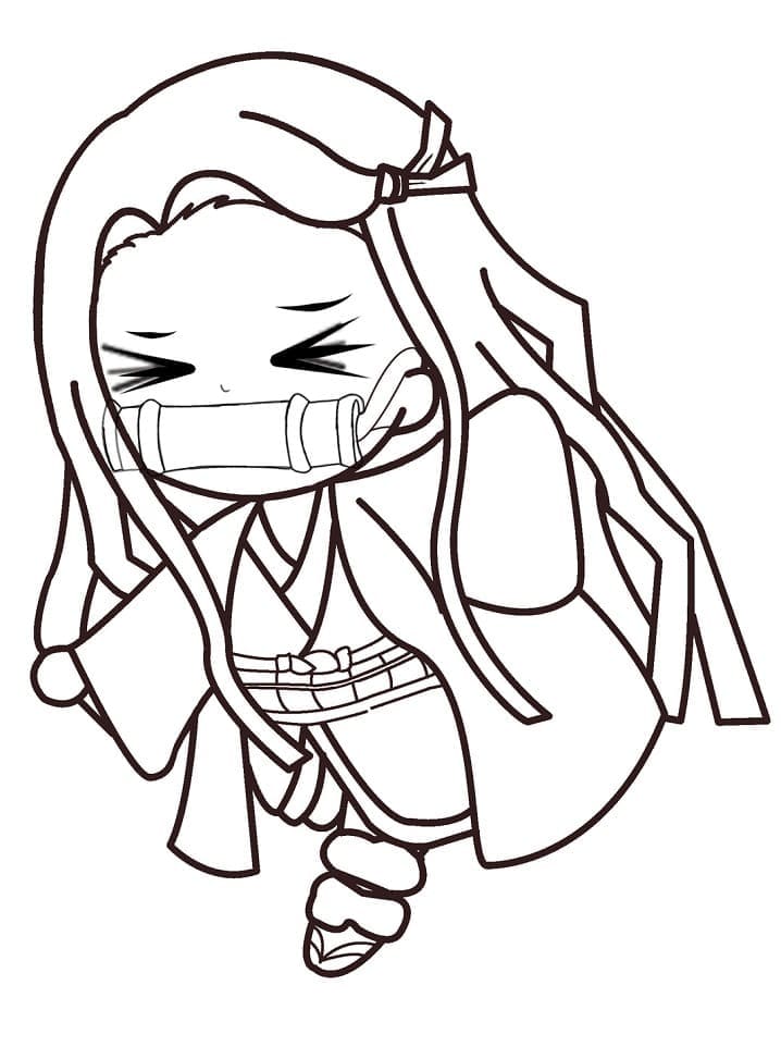 Chibi Nezuko Värityskuva