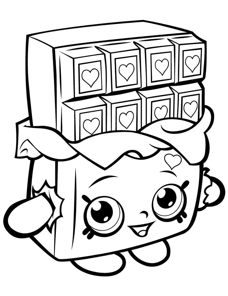 Chocolate Cheeky Shopkins Värityskuva