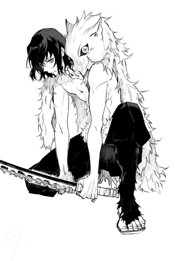 Demon Slayer Inosuke Hashibira Värityskuva
