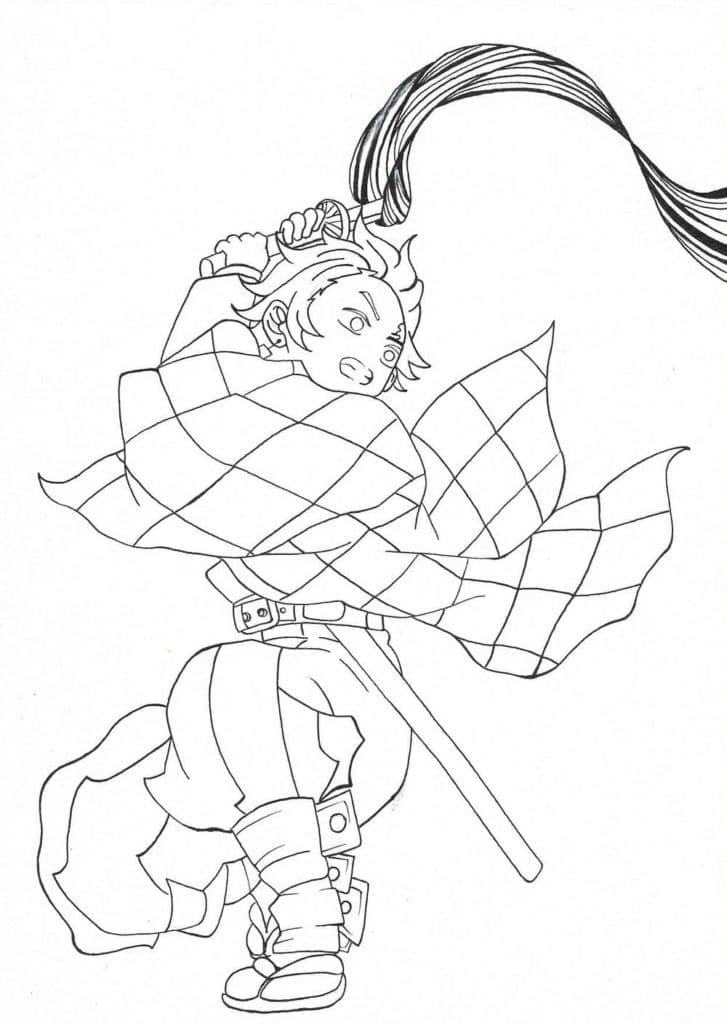 Demon Slayer Tanjiro Kamado Värityskuva